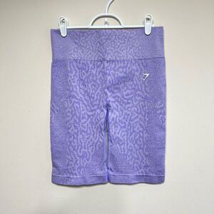 Gymshark Adapt Animal Seamless Cycling Purple Shorts Large Athletic Women